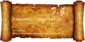 Tamaskó Gusztáv névjegykártya
