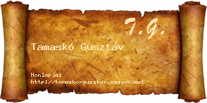 Tamaskó Gusztáv névjegykártya