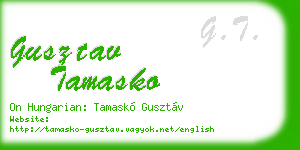 gusztav tamasko business card